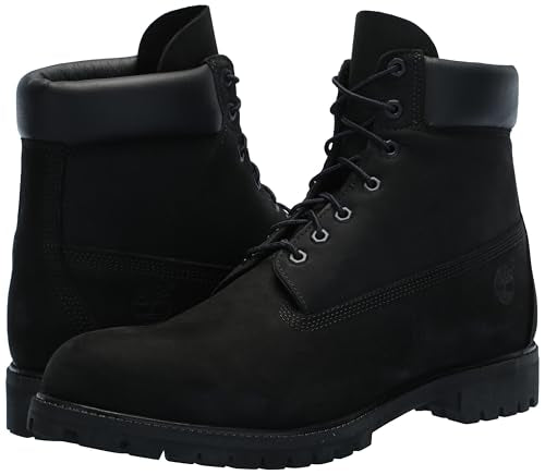 Timberland Men's 6" Premium Waterproof Boot, Black Nubuck-New 2024, 10