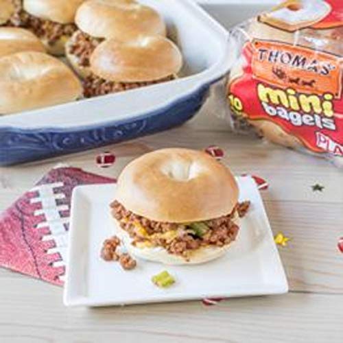 Thomas' Plain Mini Bagels, 10 count, (1.5 oz each), Pre-sliced Bagels, 15 oz Bag