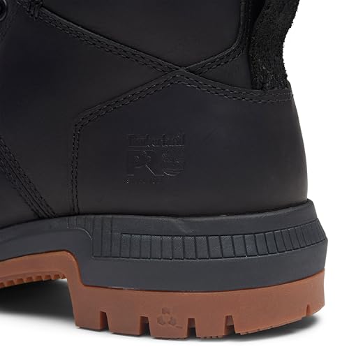Timberland PRO Men's Montauk 6 Inch Steel Safety Toe Industrial Work Boot, Black/Gum, 11