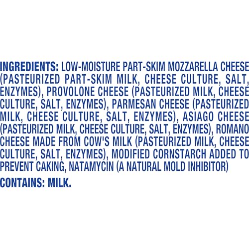 Kraft Natural Italian Five Cheese Blend Shredded Cheese (8 oz Pouch)