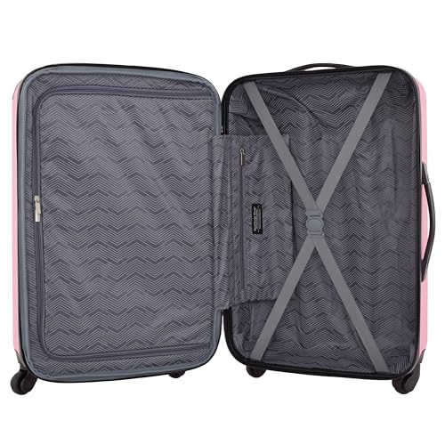 Travelers Club Chicago Hardside Expandable Spinner Luggage, Hot Pink, 5 Piece Set
