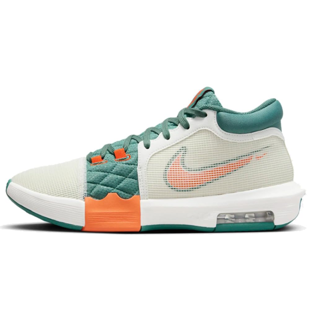 Nike Lebron Witness 8 Basketball Shoes (FB2239-101, SAIL/BICOASTAL/Campfire Orange/Safety Orange) Size 14