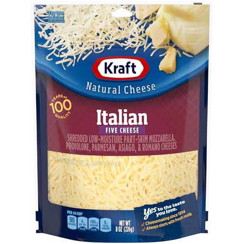 Kraft Natural Italian Five Cheese Blend Shredded Cheese (8 oz Pouch)