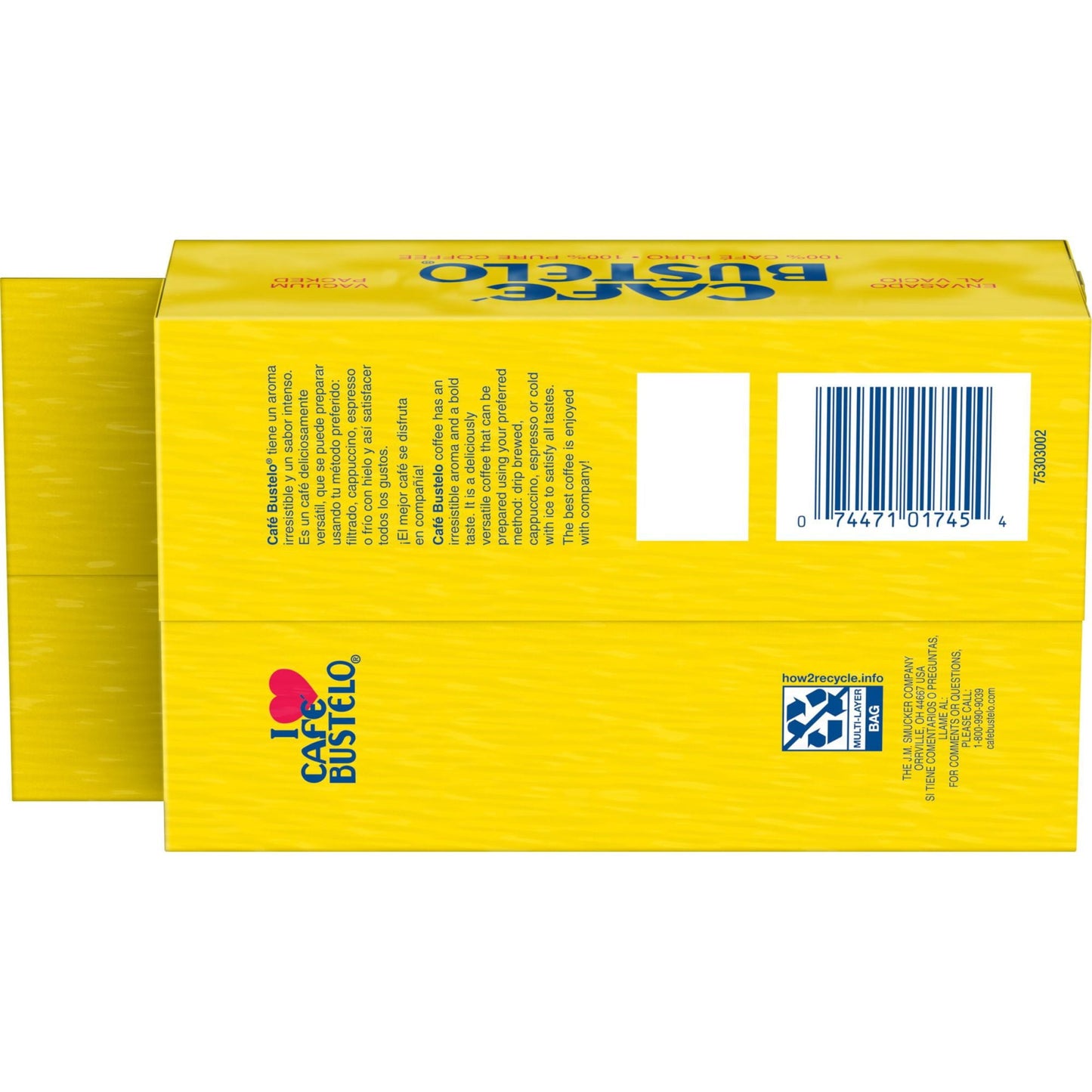 Café Bustelo Ground Coffee, Dark Roast, 16-Ounce Brick