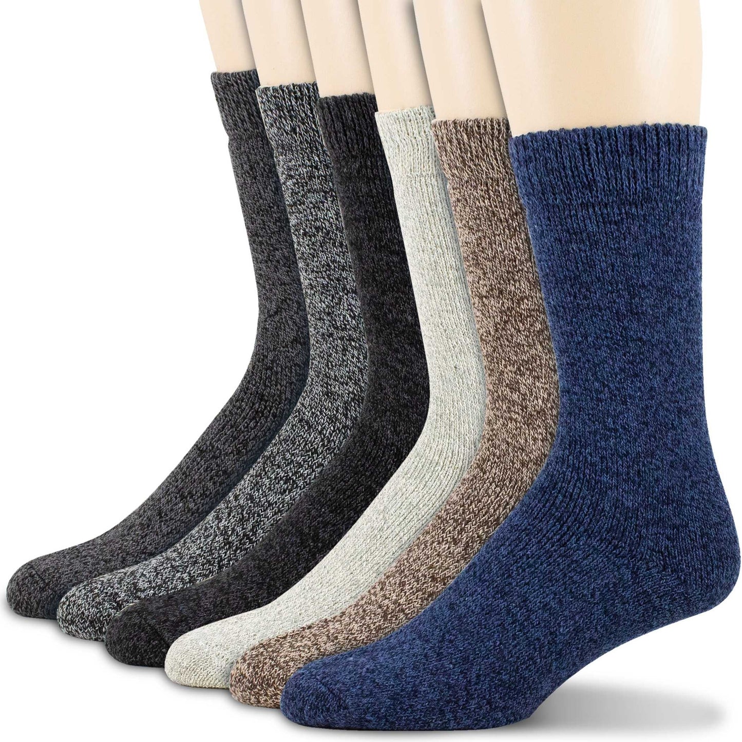 Men Wool Merino Winter Thermal Boot Thick Insulated Heated Socks For Heavy Duty Cold Weather Outdoor Activities Size 10-13