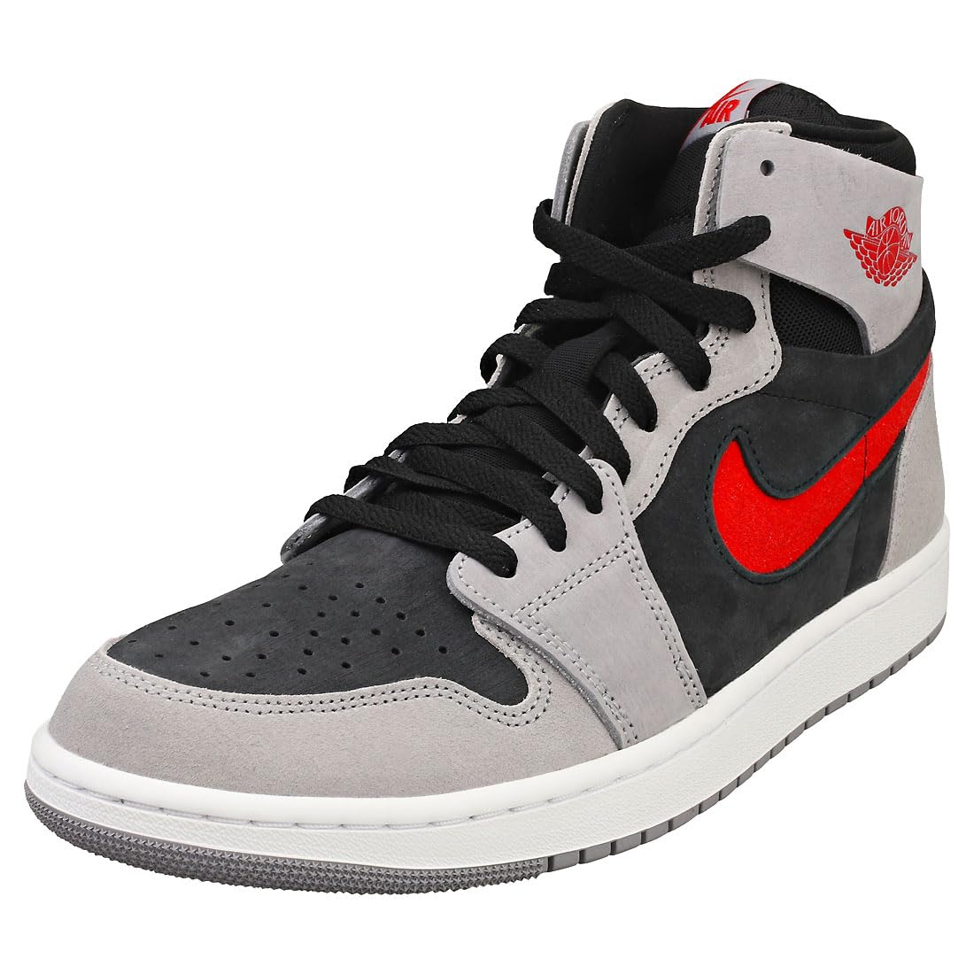 Men's Jordan 1 High Zoom Air CMFT Black/Fire Red-Cement Grey DV1307-060 8.5