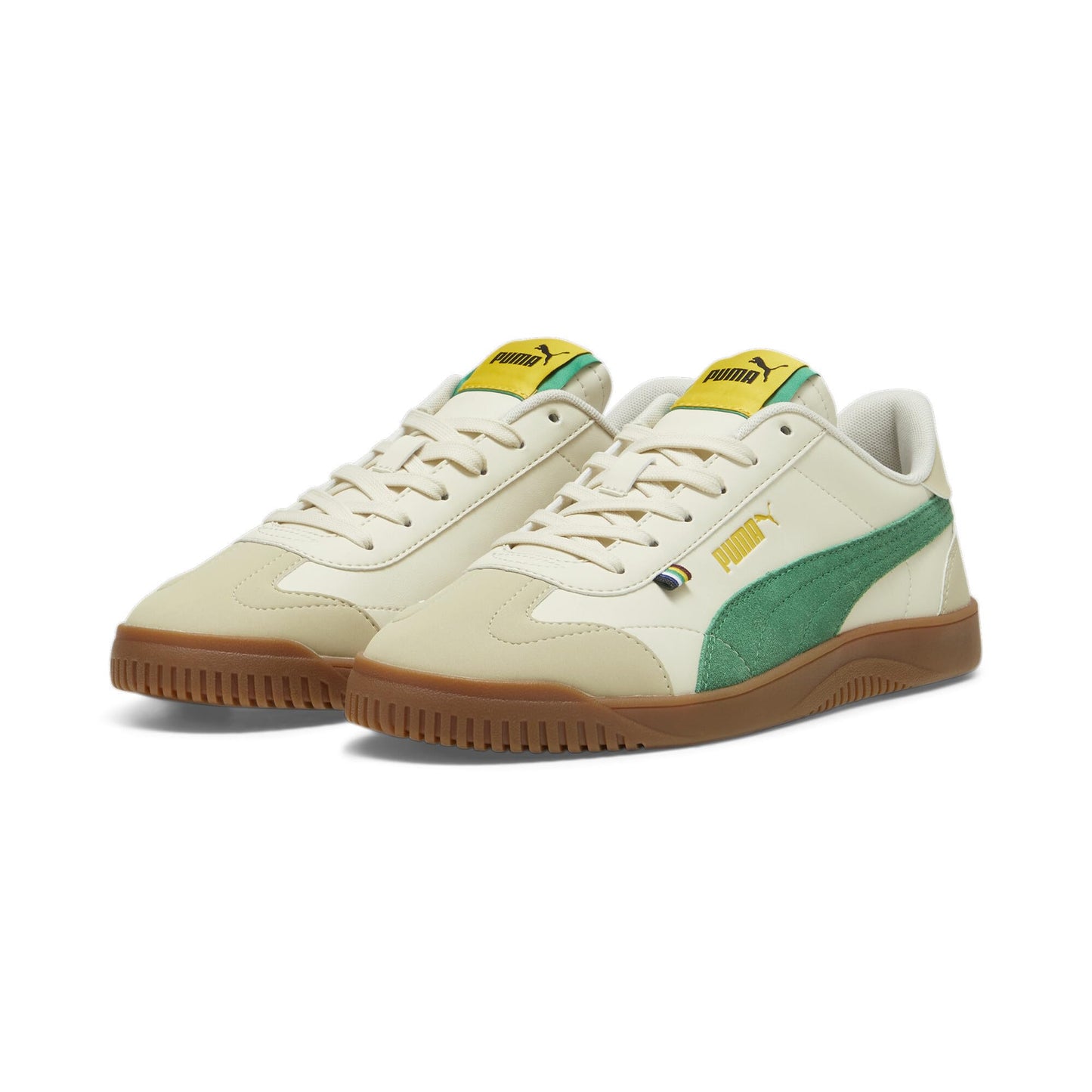 PUMA Mens Club 5v5 Sneaker, Alpine Snow-Archive Green-Putty, 10