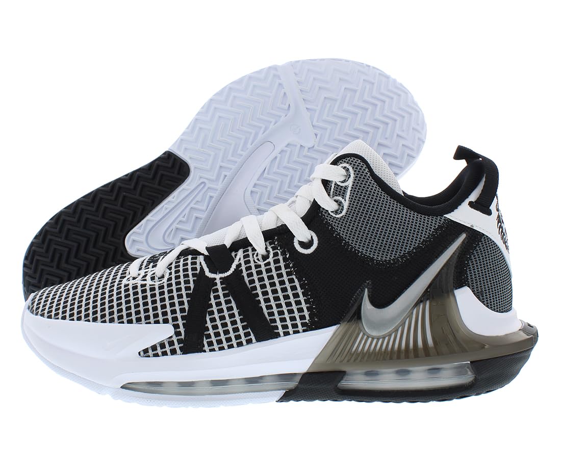 Nike Men's Lebron Witness 7 White/Metallic Silver-Black (DM1123 100) - 8.5