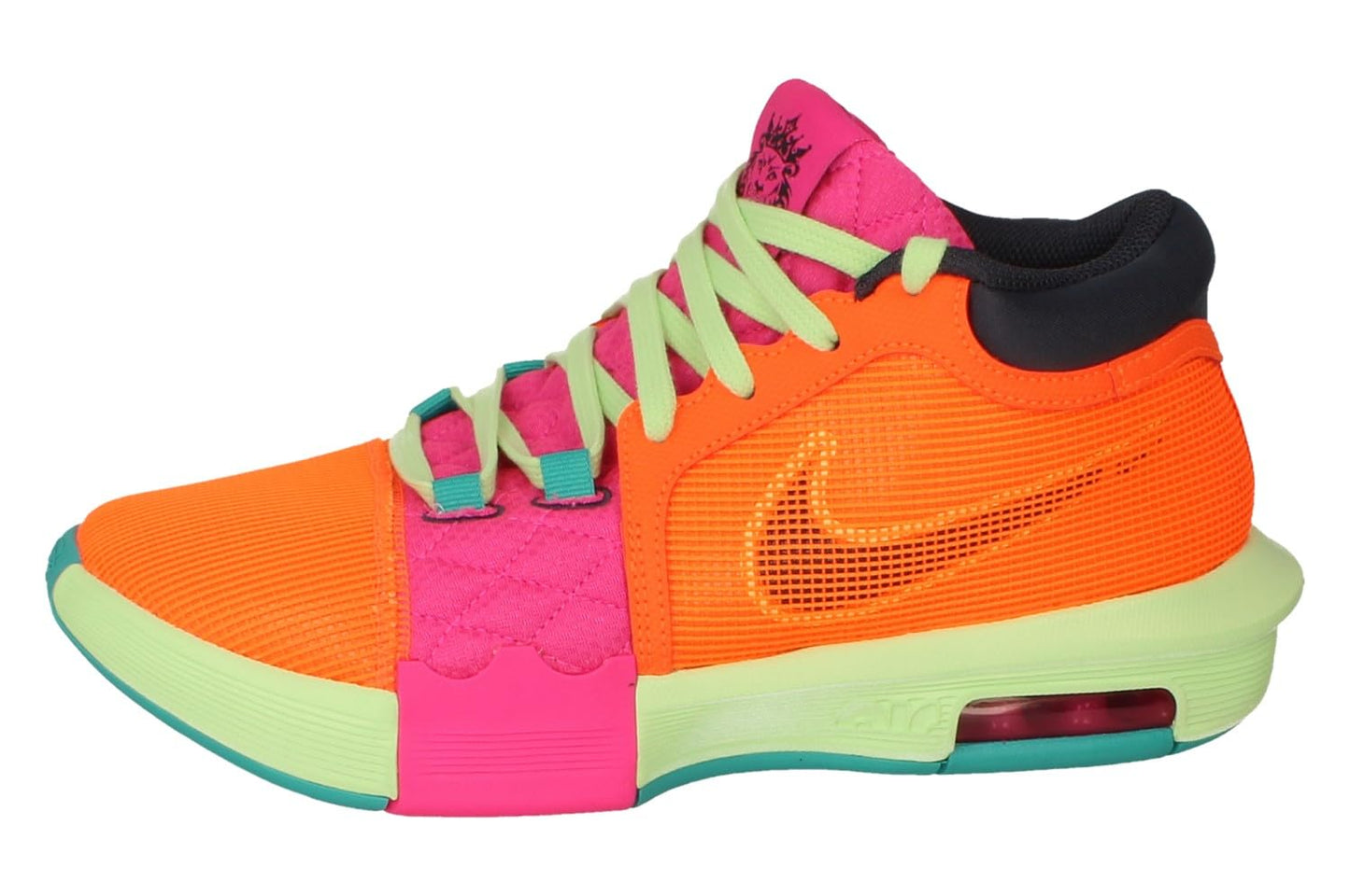 NIKE LeBron Witness 8 Basketball Shoes (FB2239-800, Total Orange/Laser Fuchsia/Vapor Green/Thunder Blue) Size 10