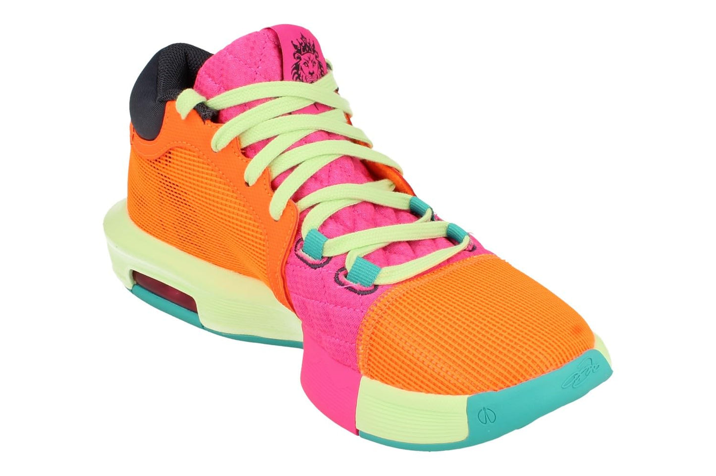 NIKE LeBron Witness 8 Basketball Shoes (FB2239-800, Total Orange/Laser Fuchsia/Vapor Green/Thunder Blue) Size 10