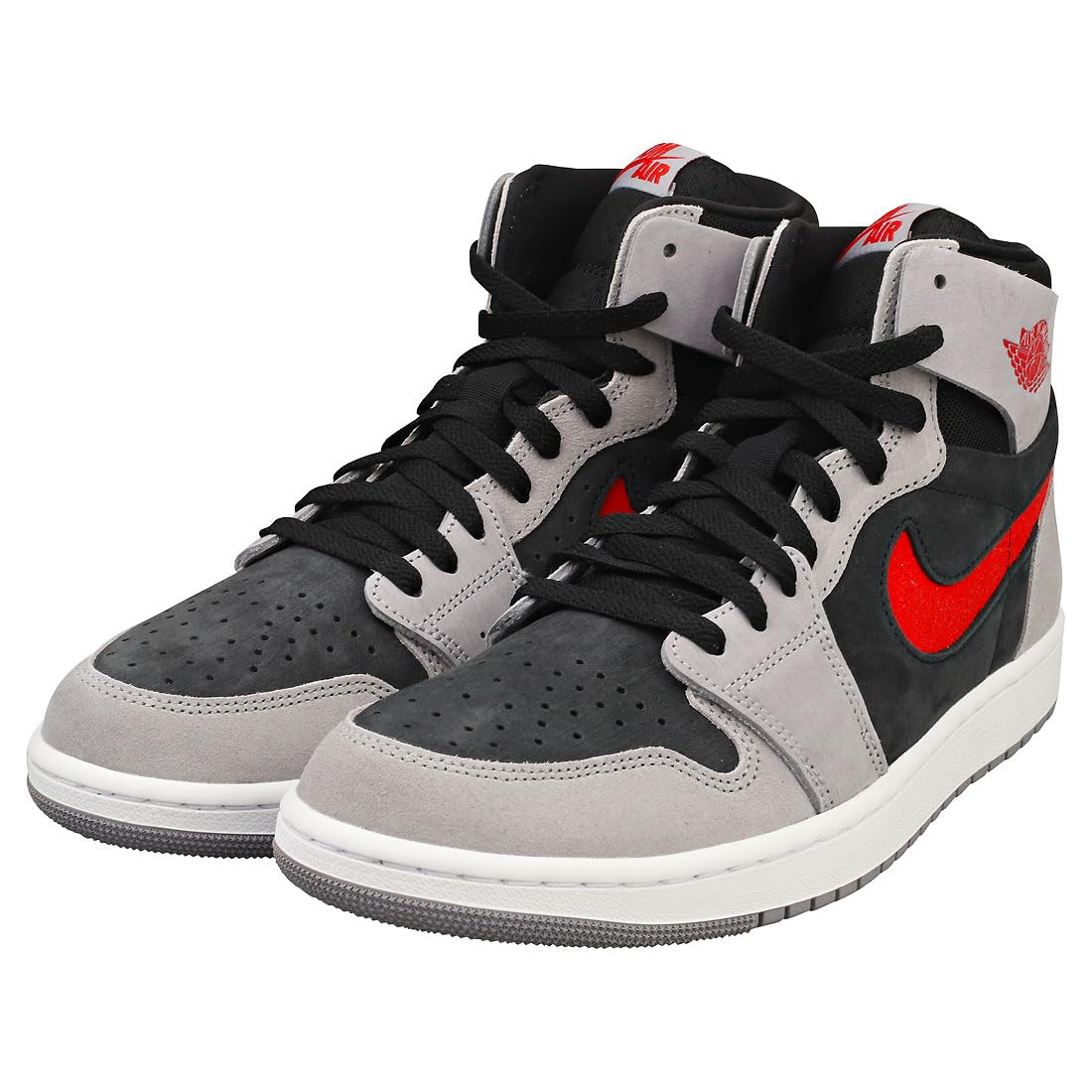 Men's Jordan 1 High Zoom Air CMFT Black/Fire Red-Cement Grey DV1307-060 8.5