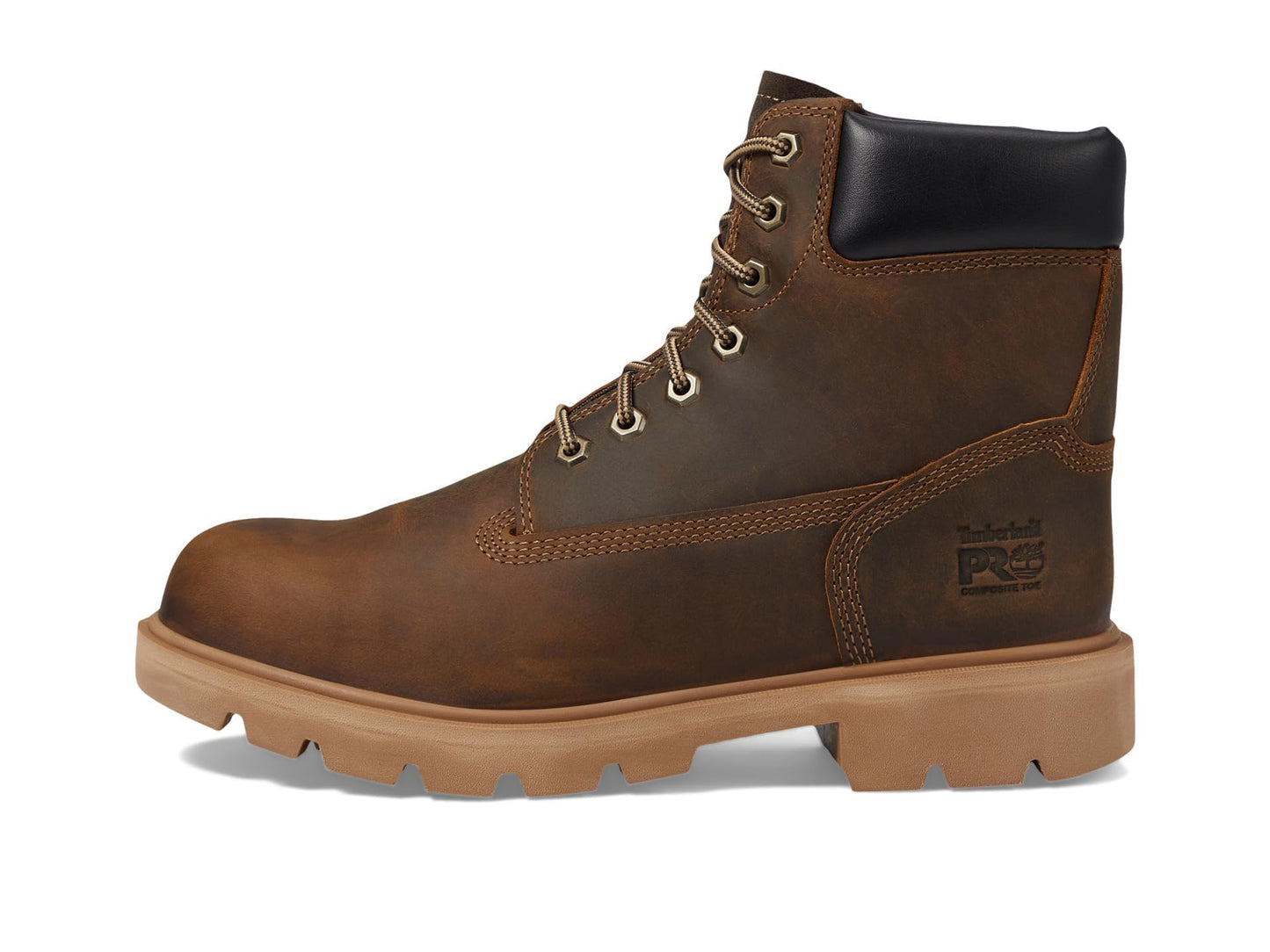 Timberland PRO® Sawhorse 6" Composite Safety Toe Shoes for Men and Women – Molded EVA Midsole - Padded Earth Bandit Men's 6.5, Women's 8 Medium