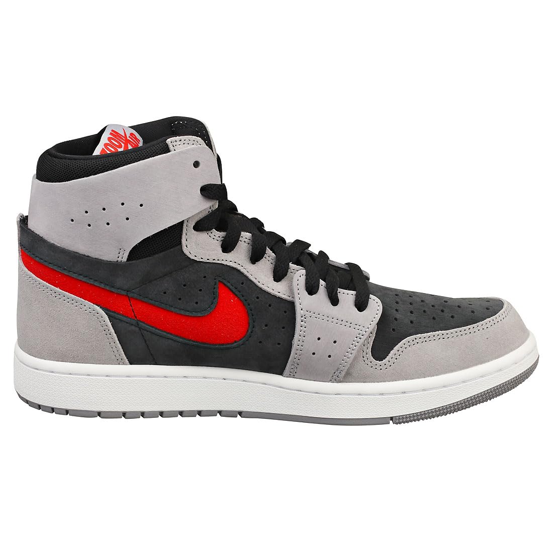 Men's Jordan 1 High Zoom Air CMFT Black/Fire Red-Cement Grey DV1307-060 8.5