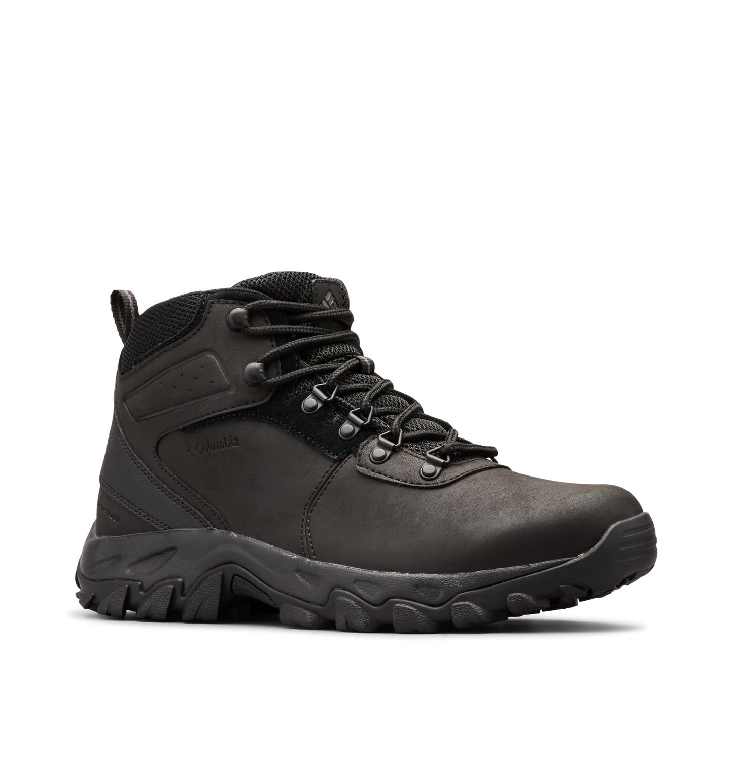 Columbia Mens Newton Ridge Plus II Waterproof Hiking Boot, Black/Black