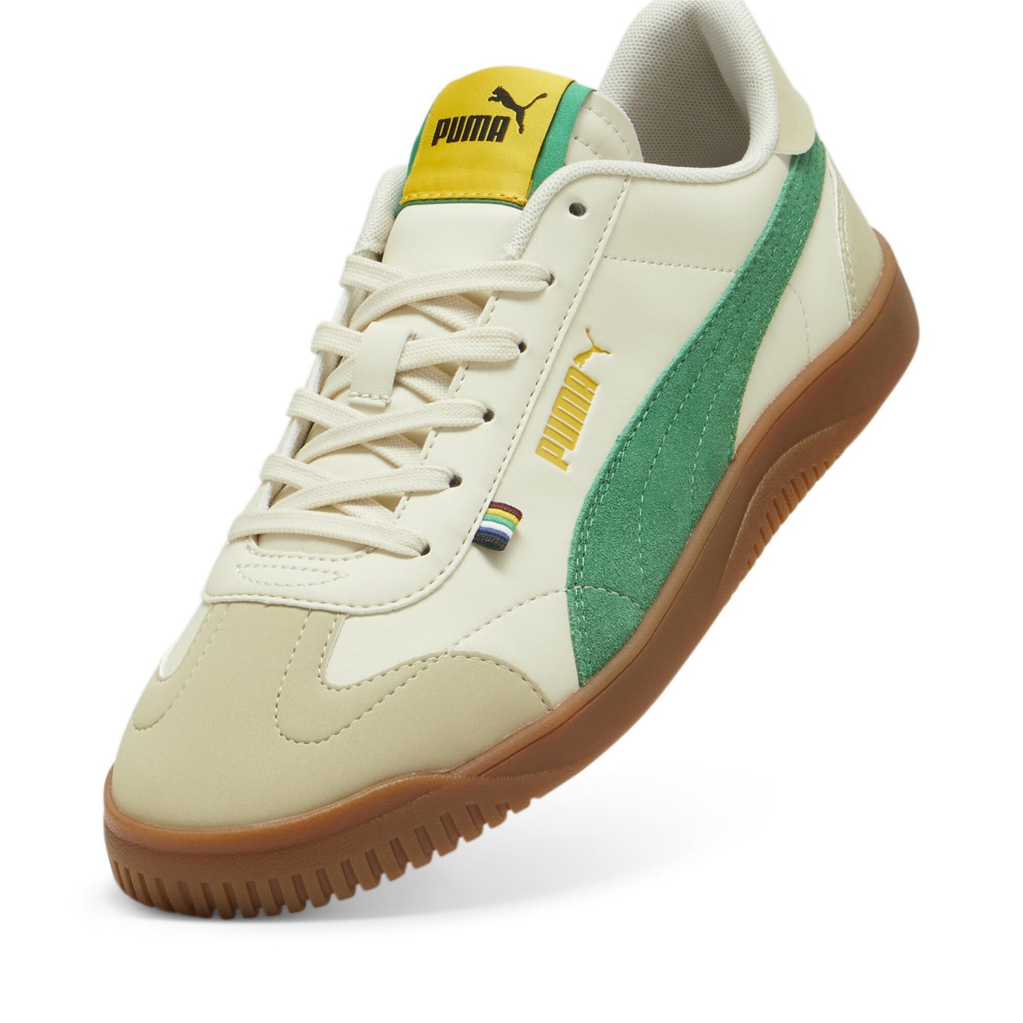 PUMA Mens Club 5v5 Sneaker, Alpine Snow-Archive Green-Putty, 10