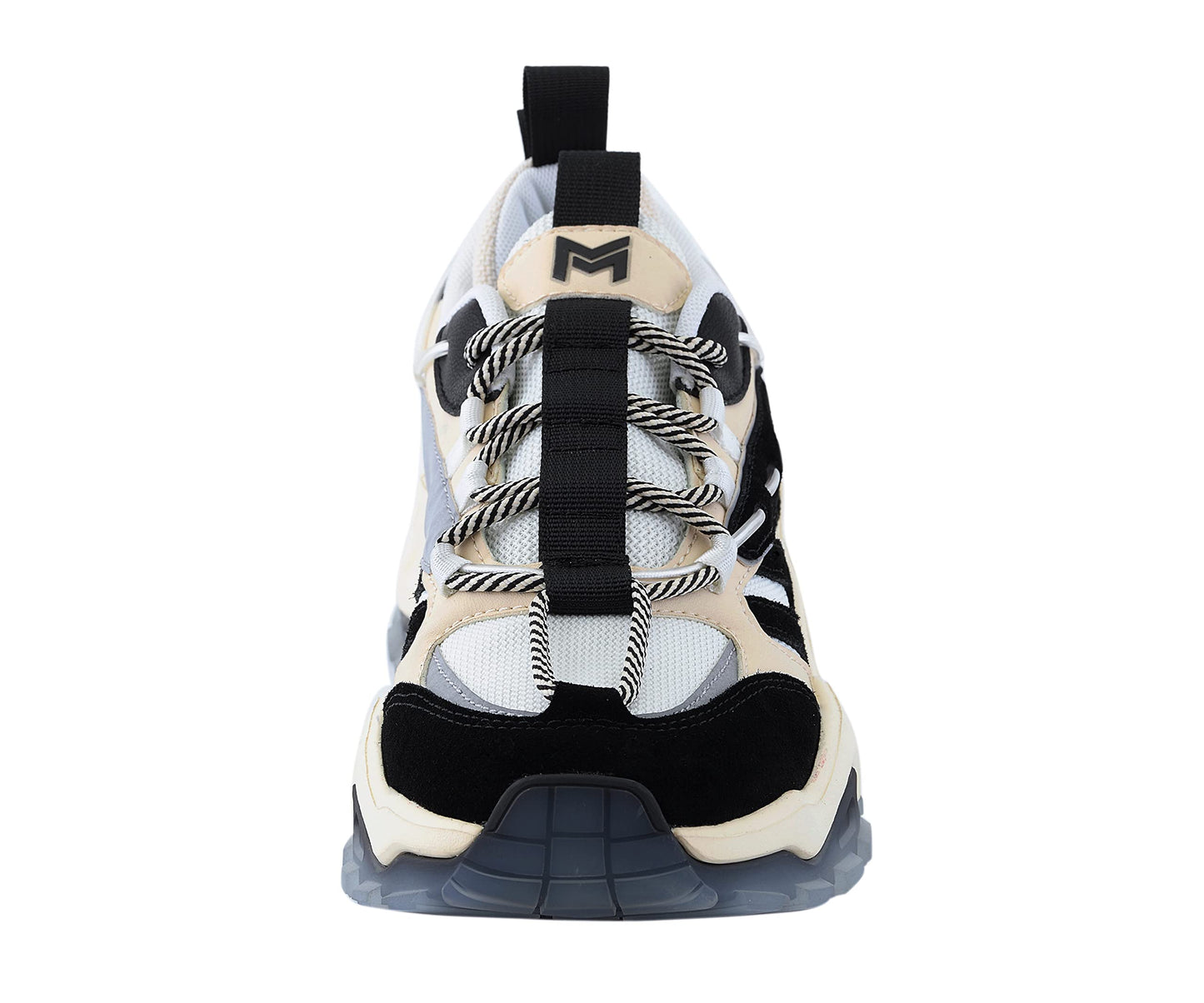 Mazino Core Fashion Chunky Sneakers for Men -Men's Athleisure Casual Shoes in (Cream/Black /7.5)