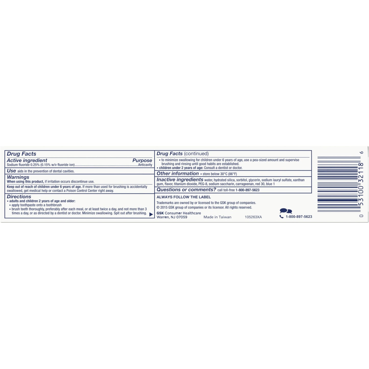 Aquafresh Cavity Protection Fluoride Toothpaste, Cool Mint, 5.6 ounce