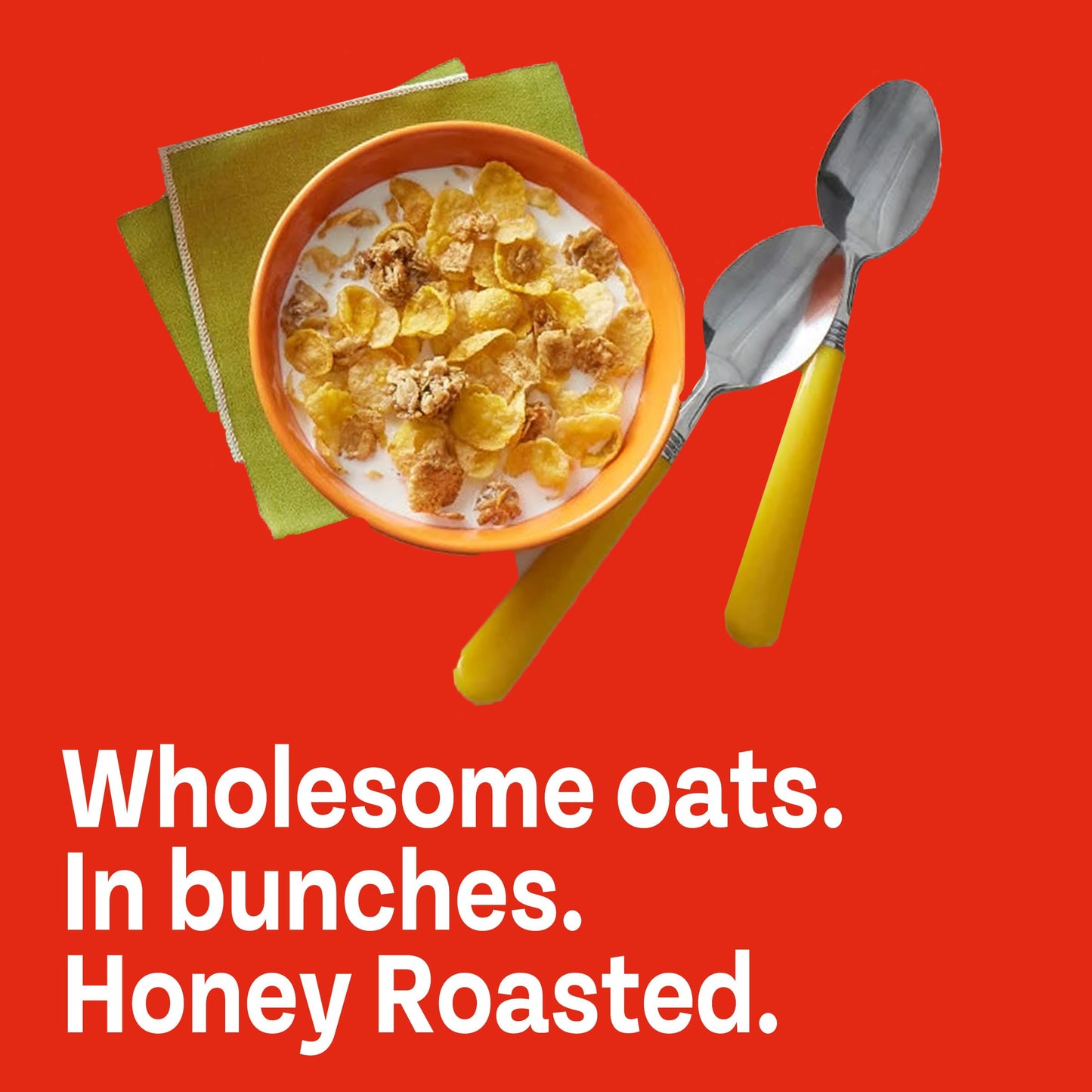 Honey Bunches of Oats Honey Roasted Breakfast Cereal, Honey Oats Cereal with Granola Clusters, 18 OZ Box