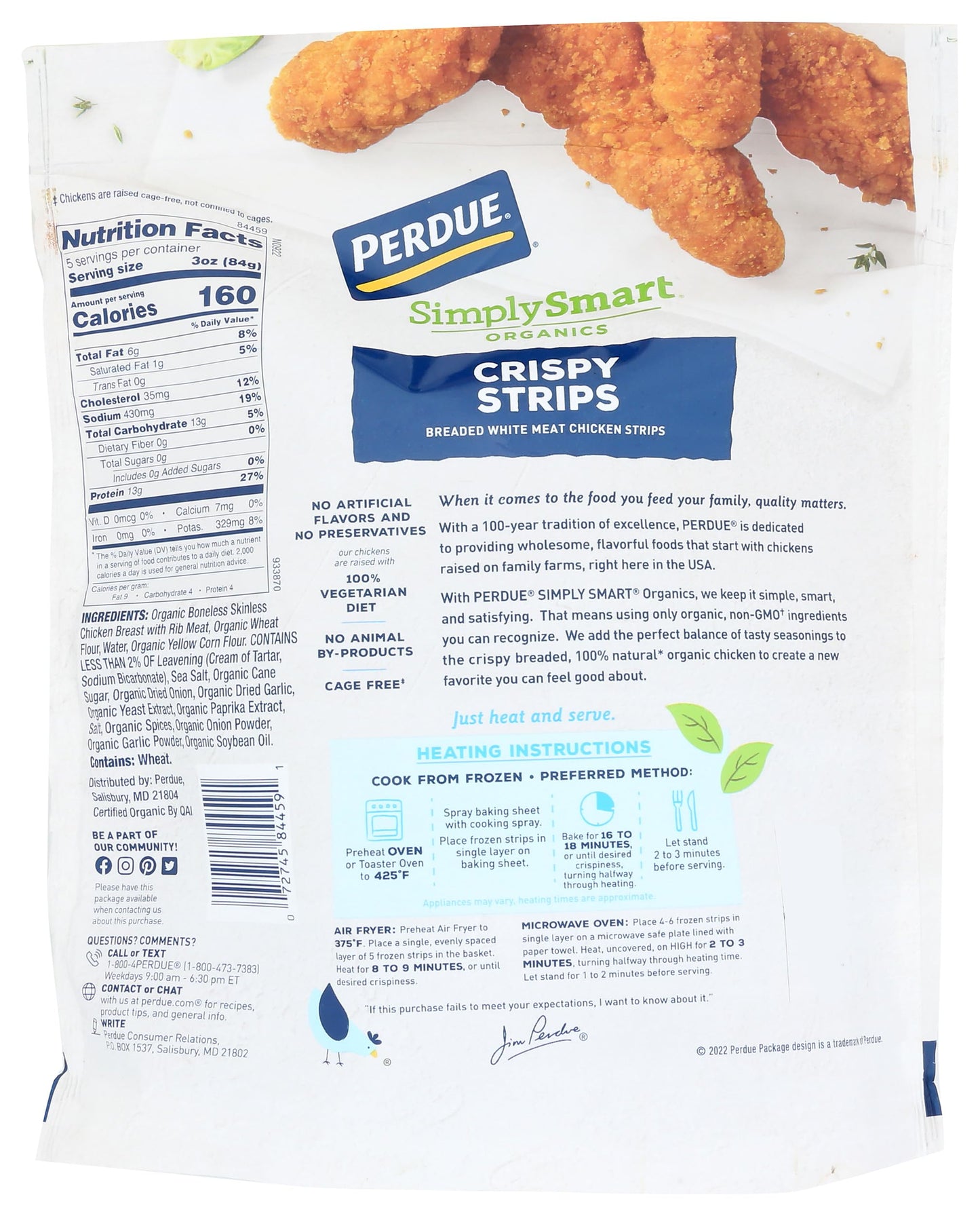 PERDUE Organic Crispy Chicken Breast Strips, 15 OZ