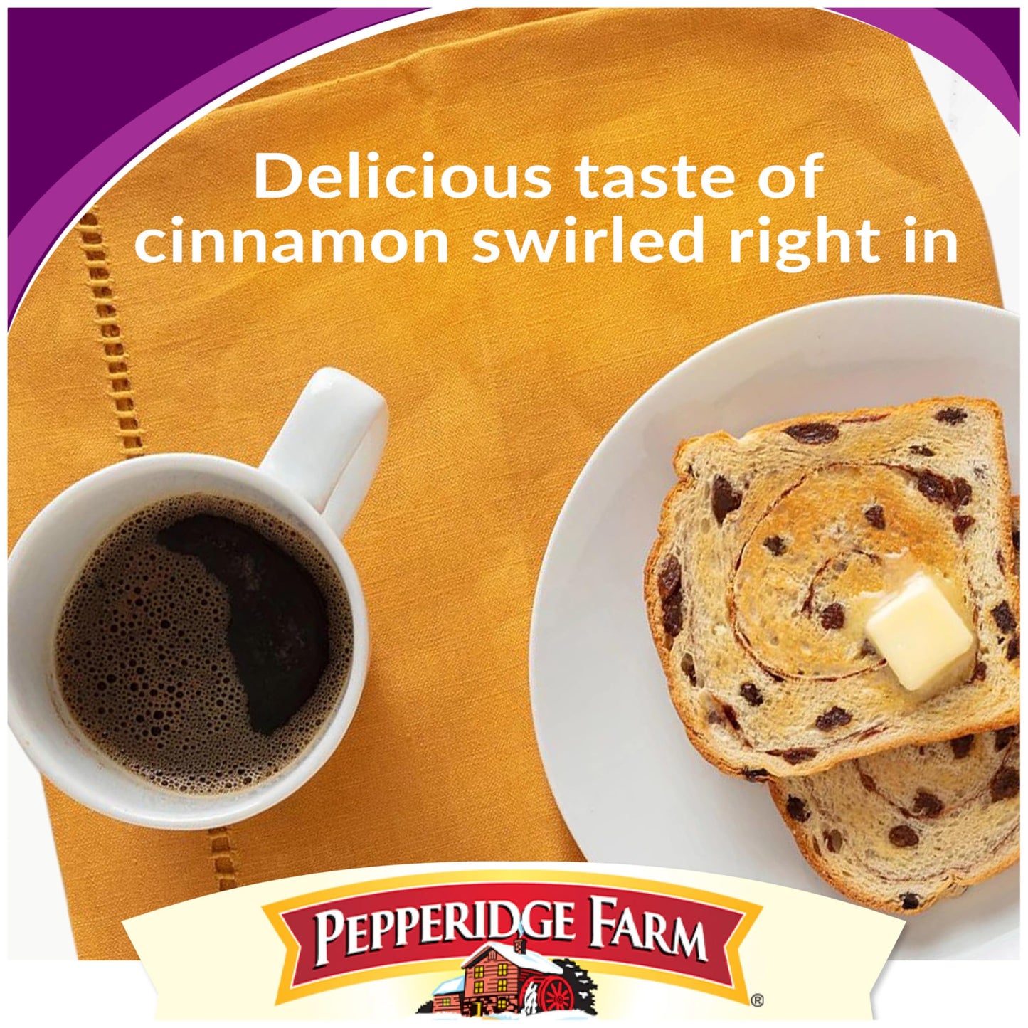 Pepperidge Farm Raisin Cinnamon Swirl Breakfast Bread, 16 Oz Loaf