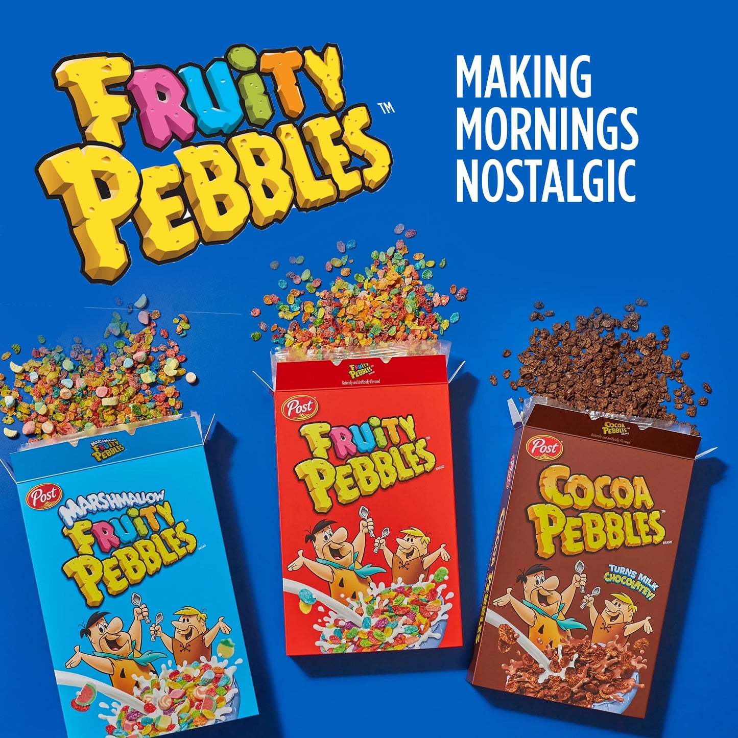 Post Cocoa PEBBLES Cereal, Chocolatey Kids Cereal, Gluten Free Rice Cereal, 11 OZ Cereal Box