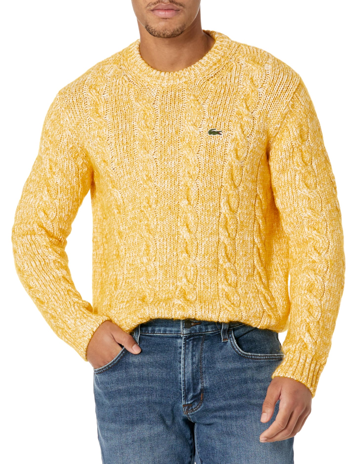 Lacoste Sweater Mens Cable Knit