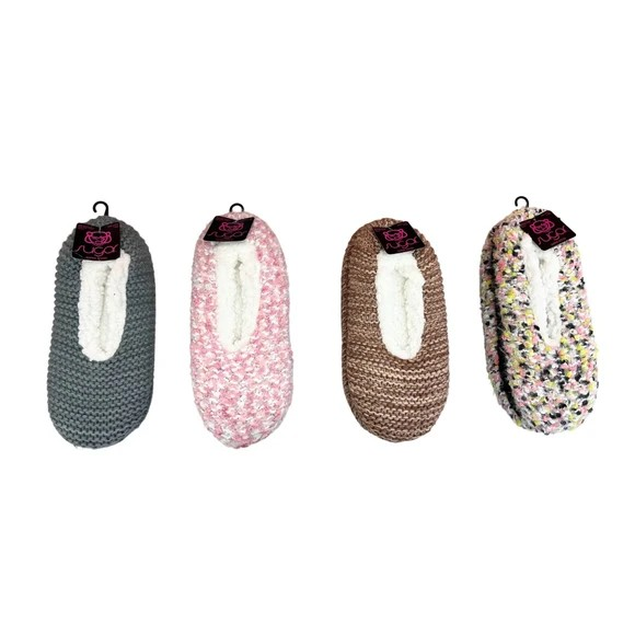 One Size Women's Ballerina Knitted Slippers in Assorted Prints One Size Women's Ballerina Knitted Slippers in Assorted Prints One Size Women's Ballerina Knitted Slippers in Assorted Prints One Size Women's Ballerina Knitted Slippers in Assorted Prints