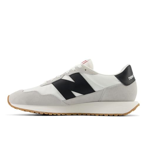 New Balance Men's 237 V1 Sneaker, White/Brighton Grey/Black, 9.5