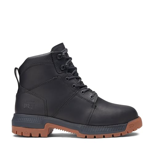 Timberland PRO Men's Montauk 6 Inch Steel Safety Toe Industrial Work Boot, Black/Gum, 11