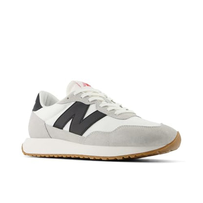 New Balance Men's 237 V1 Sneaker, White/Brighton Grey/Black, 9.5