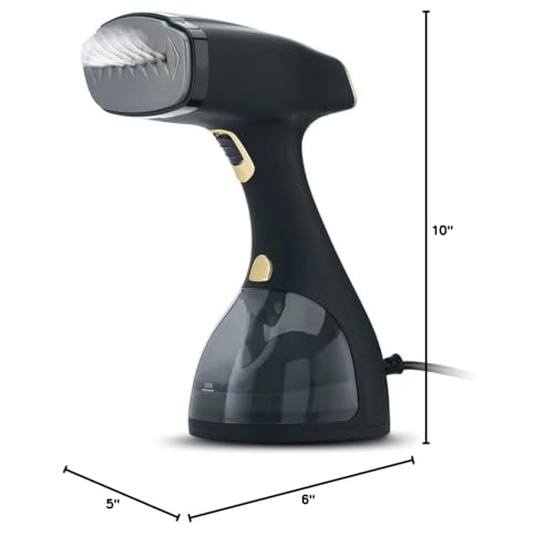 Electrolux Portable Handheld Garment and Fabric Steamer 1500 Watts, Quick Heat Ceramic Plate Steam Nozzle, 2 in 1 Fabric Wrinkle Remover and Clothing Iron, with Fabric, Lint Brush, and Steam Nozzle