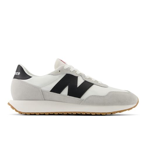 New Balance Men's 237 V1 Sneaker, White/Brighton Grey/Black, 9.5