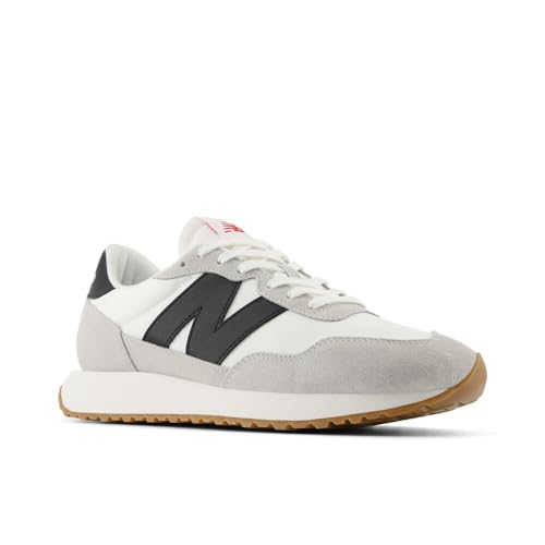 New Balance Men's 237 V1 Sneaker, White/Brighton Grey/Black, 9.5