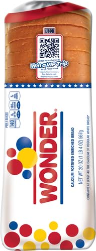 Wonder Bread Classic White Sandwich Bread, Sliced White Bread, 20 Oz Loaf