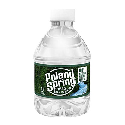 Poland Spring Maine Spring Water Bottles, 48 Pack – Crisp, Still Bottled Water with Naturally Balanced Occurring Minerals & Electrolytes for Taste - 8 Fl Oz