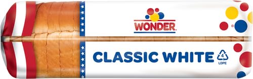Wonder Bread Classic White Sandwich Bread, Sliced White Bread, 20 Oz Loaf