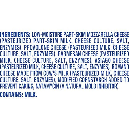 Kraft Natural Italian Five Cheese Blend Shredded Cheese (8 oz Pouch)