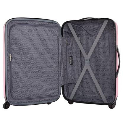 Travelers Club Chicago Hardside Expandable Spinner Luggage, Hot Pink, 5 Piece Set