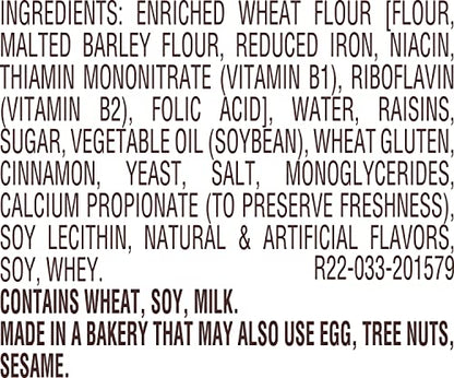 Thomas' Cinnamon Raisin Swirl Bread, Cinnamon Bread, 16 oz Bag