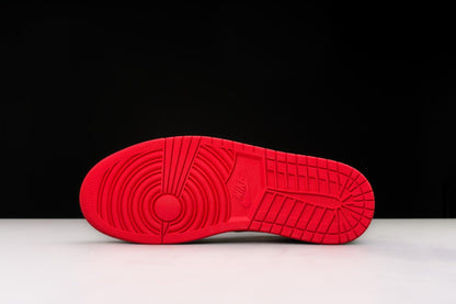 Jordan Nike Air 1 Mid Men's Shoes Black/Fire Red-White DQ8426-060 10
