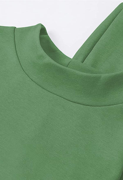 Fixmatti Women Two Piece Fall Outfit Long Sleeve Sweatshirt and Sweatpants Tracksuit Matching Sets Green XL