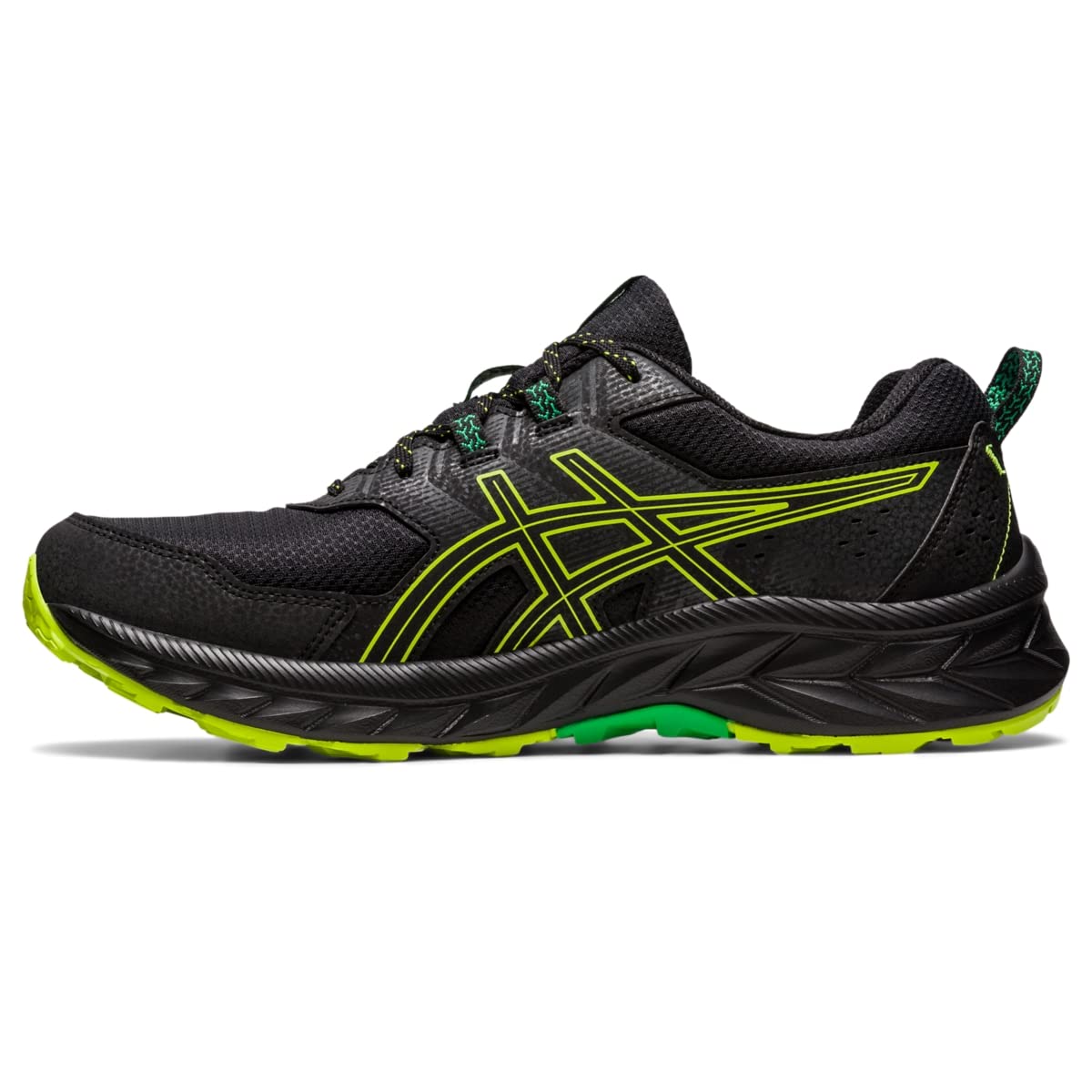 ASICS Men's Gel-Venture 9 Running Shoes Black/Lime Zest