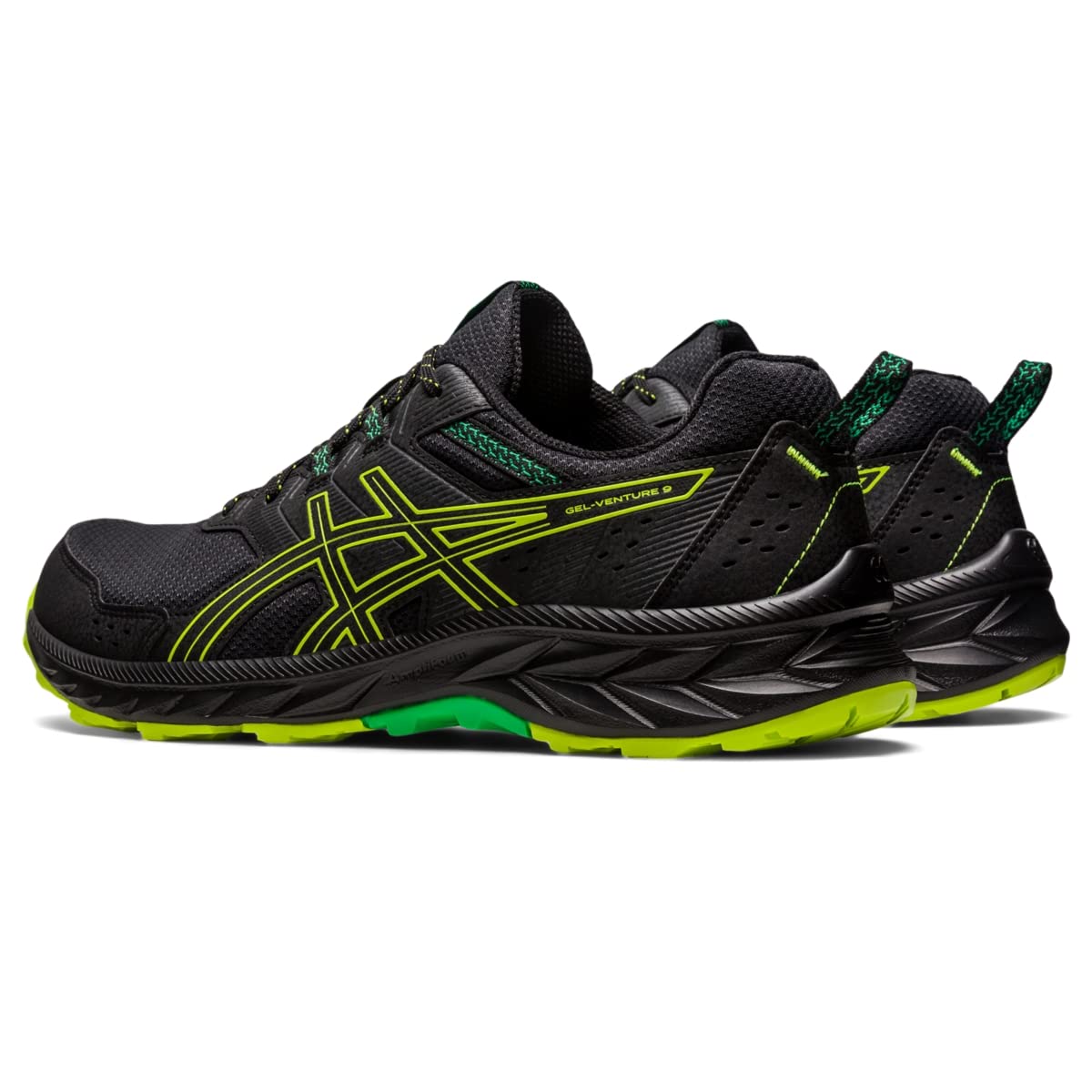 ASICS Men's Gel-Venture 9 Running Shoes Black/Lime Zest