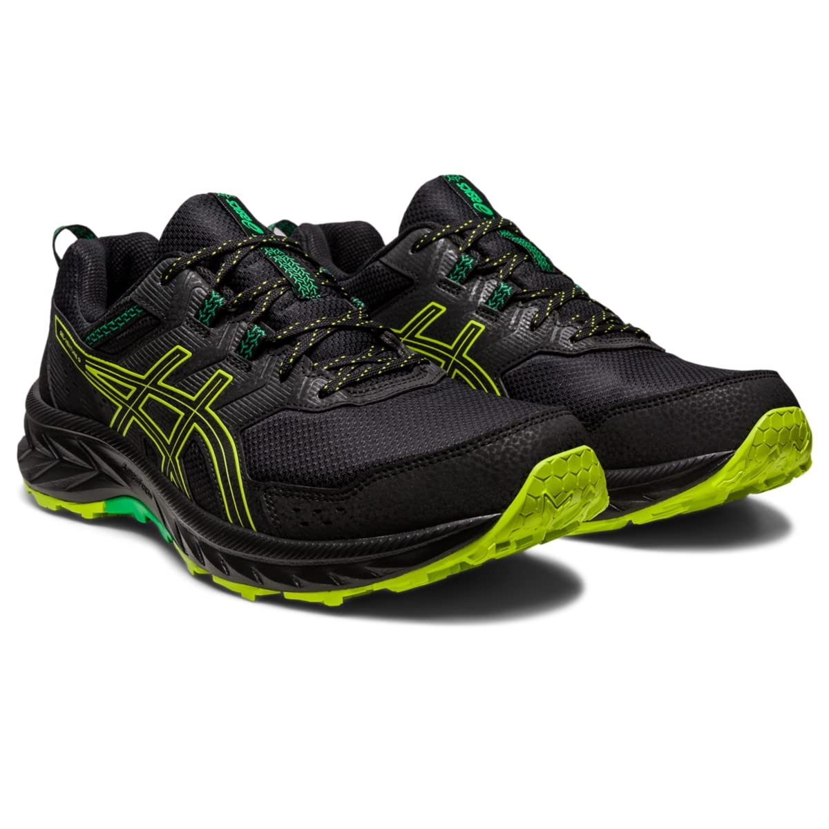 ASICS Men's Gel-Venture 9 Running Shoes Black/Lime Zest