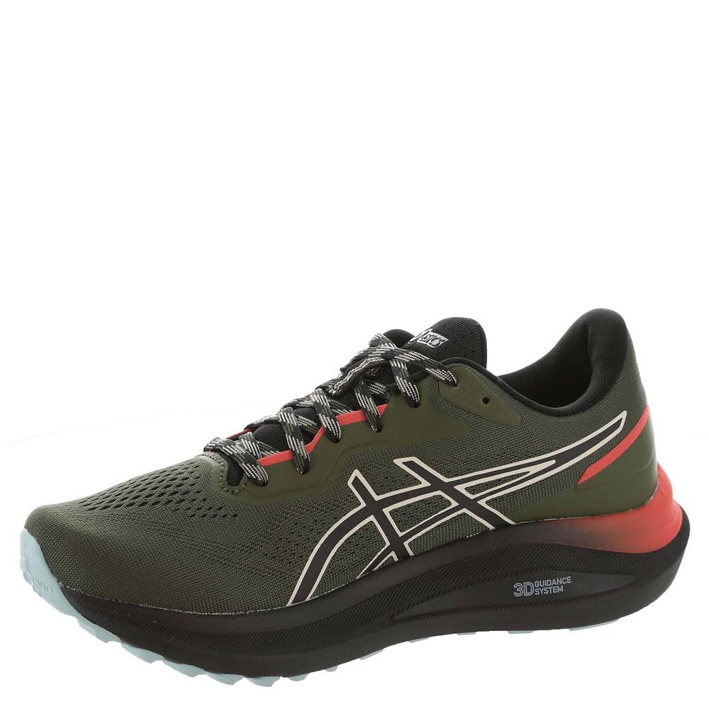 ASICS Men's GT-1000 13 Trail Running Shoes, Nature Bathing/RED Snapper