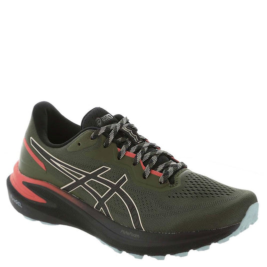 ASICS Men's GT-1000 13 Trail Running Shoes, Nature Bathing/RED Snapper