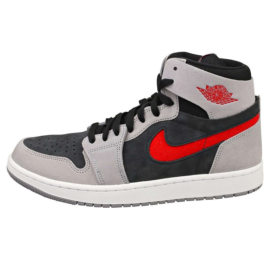 Men's Jordan 1 High Zoom Air CMFT Black/Fire Red-Cement Grey DV1307-060 8.5
