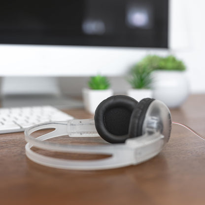 Koss CL5i Clear Transparent On-Ear Headphones, in-Line Microphone and Remote, Retro Style, 3.5mm Plug