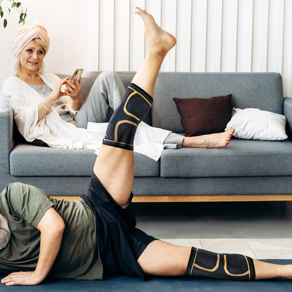 Copper Knee Braces for Men and Women (2 pack) -Knee Supports Copper Compression Knee Sleeve for Knee Pain, Arthritis, Sports and Recovery Support