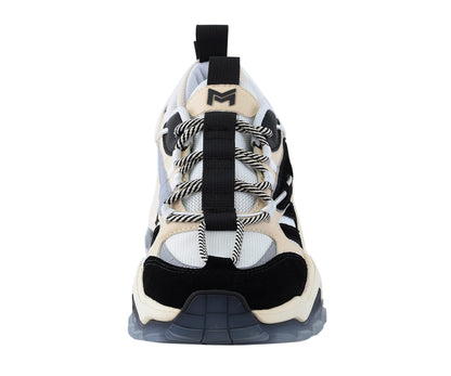 Mazino Core Fashion Chunky Sneakers for Men -Men's Athleisure Casual Shoes in (Cream/Black /7.5)